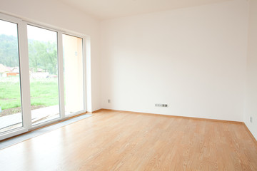 clean white room  interior of a country cottage