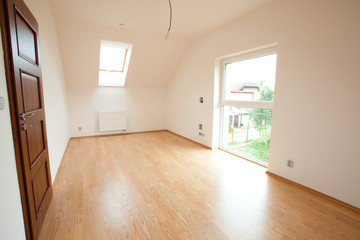 clean white room  interior of a country cottage