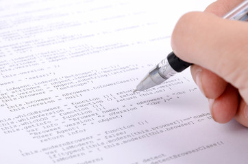 Xml code and pen