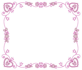Obraz na płótnie Canvas pink vintage border