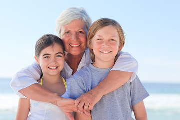 Fototapeta premium Grandmother with her grandchildren