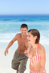 Fototapeta premium Smiling woman with her husband