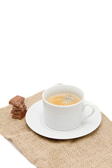 a cup of coffee isolated on white