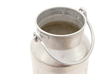 a vintage milk can isolated on white