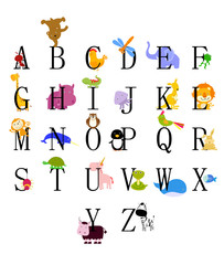 Obraz premium Animals from animal alphabet