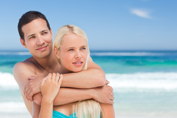 Fototapeta premium Enamored couple on the beach
