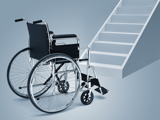 wheelchair and stairs