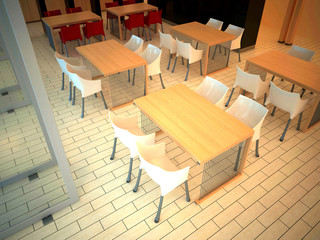 render interior of a restaurant