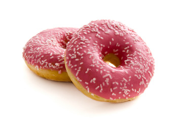 Zwei pinke Donuts