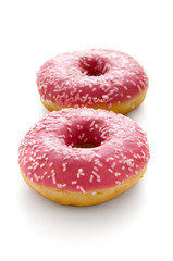 Zwei pinke Donuts