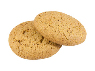Two oatmeal cookies
