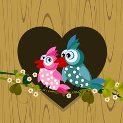 Birds in love