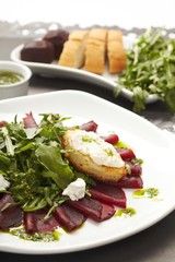 Beetroot salad with sauce
