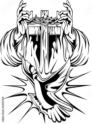 tattoo arm cross crown of thorns and thea dove tattoo arm cross crown of thorns and thea dove