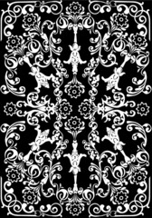 curled white decorated pattern