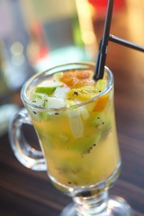Cocktail with fruits