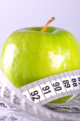 green apple and tapeline