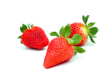 strawberry pile isolated