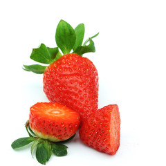 strawberry pile isolated