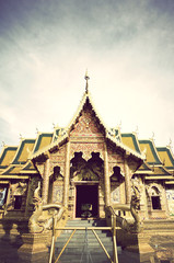 Fototapeta na wymiar thai temple old page vinage