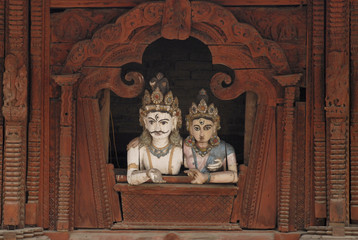 Fototapeta premium Siva and Parvati , Hindu Gods in Kathmandu 1.jpg