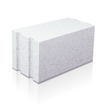 Parpaing de b&eacute;ton cellulaire (reflet)