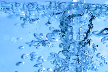 Naklejka na ściany i meble blue water bubbles
