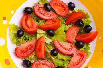 Fresh vegetables in dish