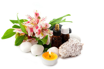 Orchid flowers and essential oils