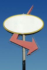 Blank sign, vintage neon