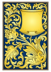 Vintage Ornament with berries vector