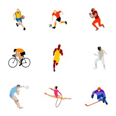 Collection of kinds of sport. Vector