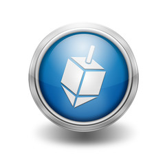 Icono borde metalico simbolo judio DREIDEL