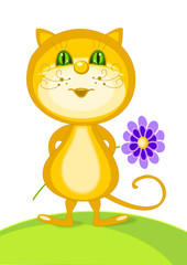 katze mit blume