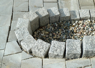 Pflastersteinumrandung
