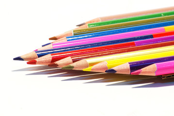 Naklejka premium Color pencils isolated on background