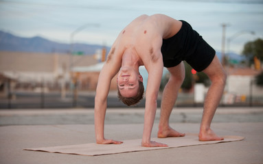 Fototapeta na wymiar Man in Yoga Position