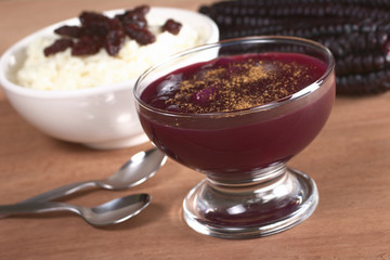 Peruvian dessert called mazamorra morada