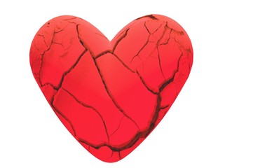 broken cracked heart