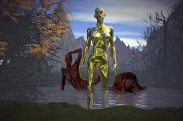 Naklejka premium halloween swamp hag