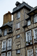 Fototapeta na wymiar Maisons de la Place des Lices à Rennes