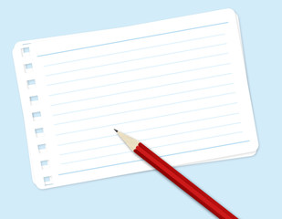 メモ用紙と鉛筆