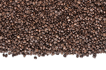 Coffee beans on white Background