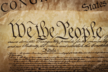 Close-up of the U.S. Constitution
