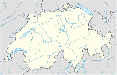 Fototapeta premium Switzerland map