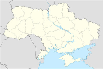 Fototapeta na wymiar Ukraine map
