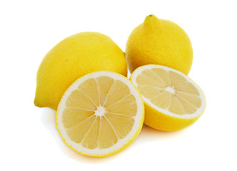 Lemons isolated on white background