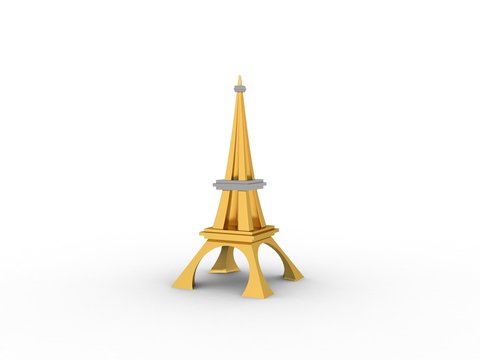 Decorative Golden Eiffel Tower