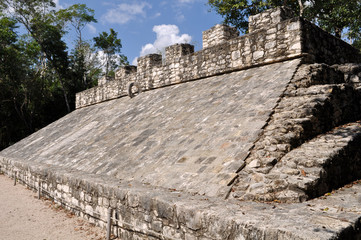 Coba Mayan Court Game Ancient Ruins in Mexico
