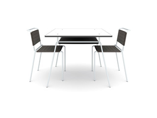 Isolated dining table